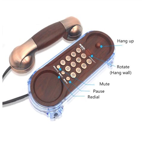 Wall Mounted Telephone Corded Phone Landline Antique Retro Telephones For Home O