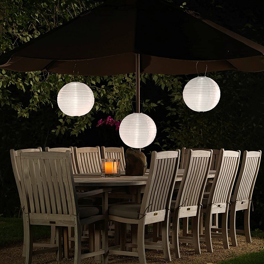 10pcs/lot White Chinese Paper Lanterns Ball 20cm 30cm Hanging Round Lantern for Wedding Birthday Party Eid Ramadan Decorations