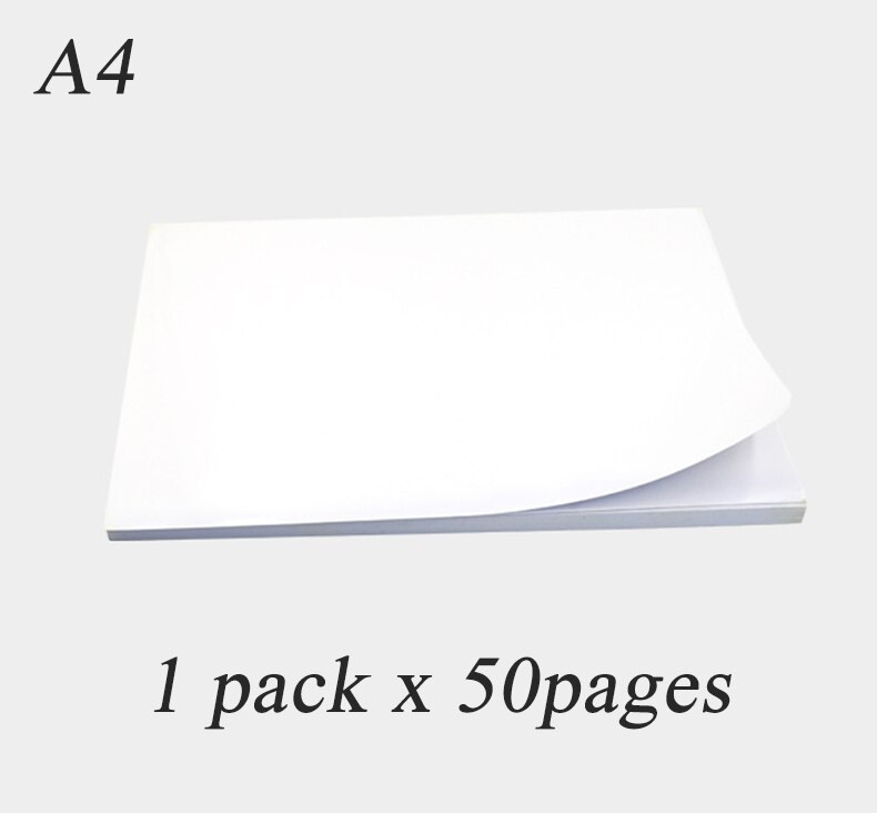 A3/A4/A5/A6 Fotopapier Hoge Glossy Zelfklevend Inkjet Printen Met Back Sticker Sublimatie blanks Photo Printer: A4 x 50 sheets