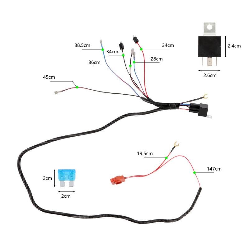 Universal 12V Car air Horn Cable Relay Wire Harness For Tone Horns Motorcycle Car Boat Truck Vehicle Horn wire Wiring Kit
