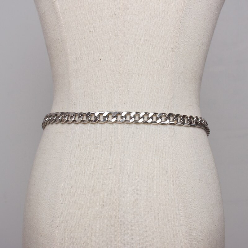 Taille kette gürtel Gold silber metall gürtel für frauen kleid halskette riem cinturon mujer schmuck gotisch koreanische stil bund