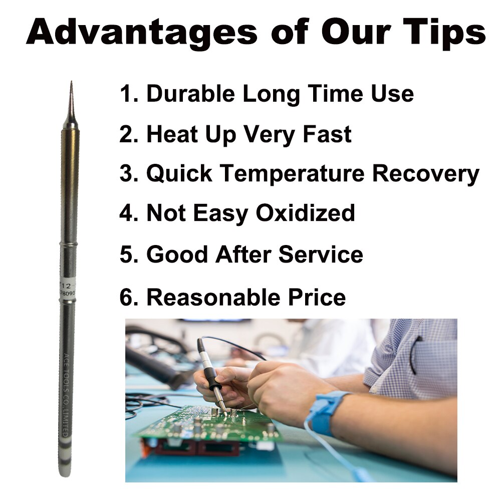 Punta de soldadura cónica de T15-ILS de 0,2mm para HAKKO FX-951, FX-950 de FX-952 FX-9501 FM2027, reemplazo de punta de hierro para soldar