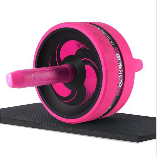 KoKossi moda poćwiczyć koła bez hałasu obręcz na brzuch Roller do ćwiczeń brzucha z mata do ramię talia nogi ćwiczeń sprzęt Fitness na siłownię: Pink A