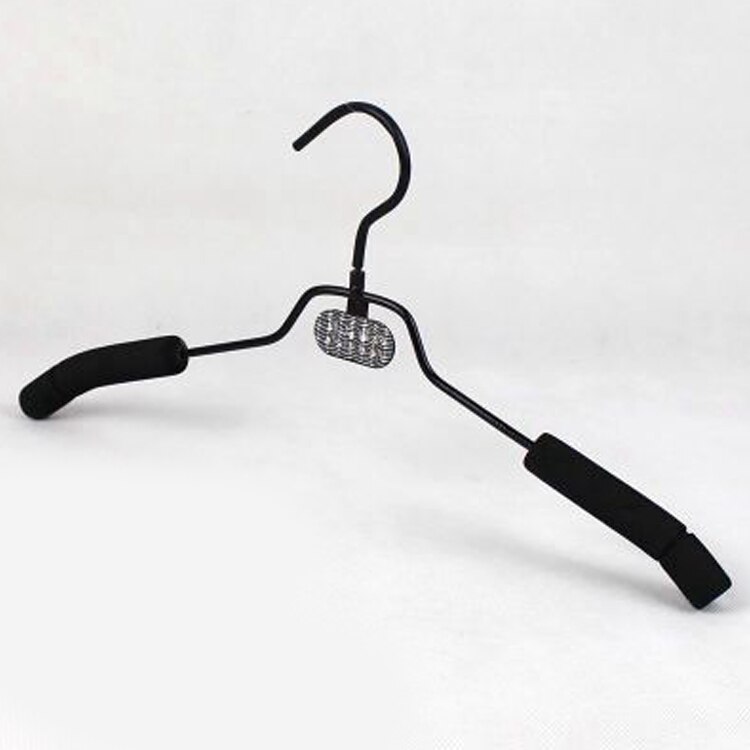 10 Pcs/Sets Anti-slip Sponge Hanger Padded Clothes Drying Rack Adult Clothes Hanger Clothes Accessories Rack Black Household