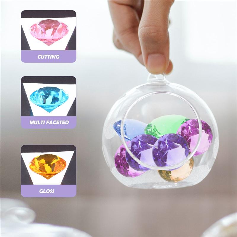 1 Set Plastic Gems DIY Handcrafts Props Little Girls Gems Toys Accessories
