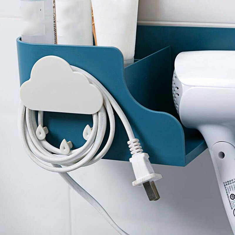 Aan de muur gemonteerde badkamerplank douche organizer multifunctionele föhn diversen badkamer accessoires rek