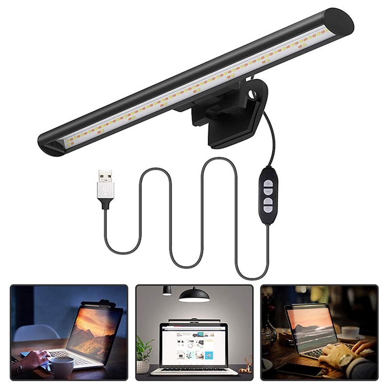 Led Desktop Tafellamp Oogbescherming Leeslamp Led Licht Dimbare Usb Bureaulampen Monitor Laptop Screen Lichtbalk
