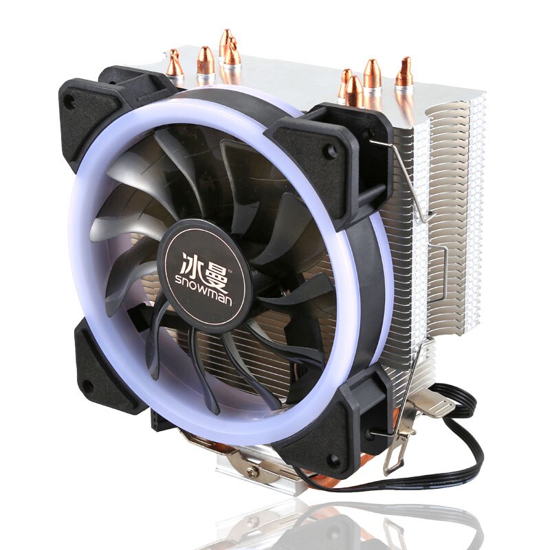 Universal Computer CPU Cooler Fan RGB 4Pin CPU Cooling Fans For Inter 775/1151/1155/1156 Heatsink 4/6 Heatpipe Fan For AMD