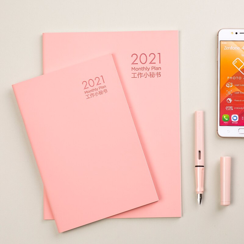 Year Calendar Schedule Weekly Monthly Planner Notebook Agenda Organizer A5 Meeting Notebook Stationery