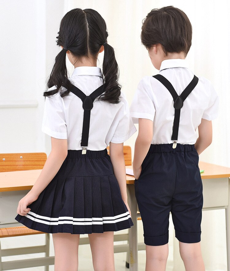 Zomer Jongens Meisjes Witte Shirts Formele Katoen Korte Mouw Schooluniform voor Kinderkleding 8 10 12 14 Jaar Vestidos