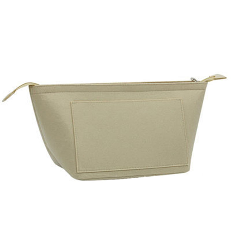 Sac à insérer en feutre adapté au sac à main Longchamp, sac de doublure en tissu feutré, sac de maquillage, Support de voyage, organisateur de sac à main Portable: L / Beige