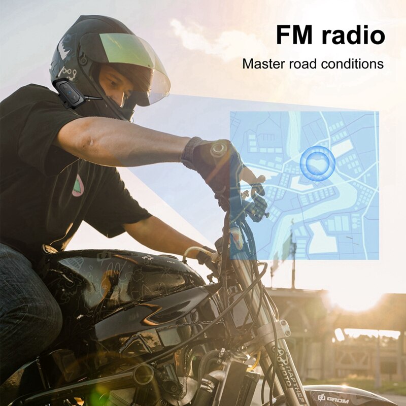 Motorrad Helm Headset Bluetooth 5,0 Gegensprechanlage Drahtlose Kopfhörer Mit Mic Lärm die Ermäßigung Musik Reiten Kopfhörer