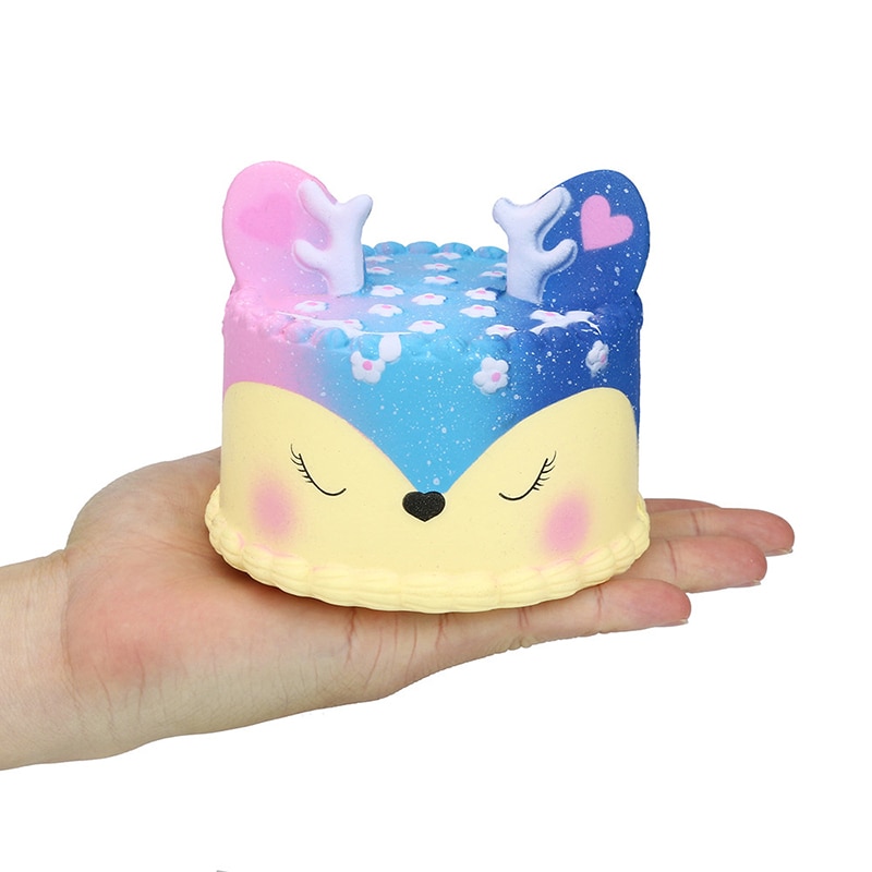 jumbo kawaii squishy galakse hjort kake brød squishies klem squishi squish leketøy sakte stigende til lindrer understreke leker til låve