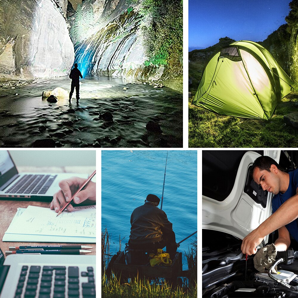 100w lamper ledet kolbe bærbar søkelyset camping lampe lanterne usb lade arbeidslys 18650 flomlys makt bank søkelys