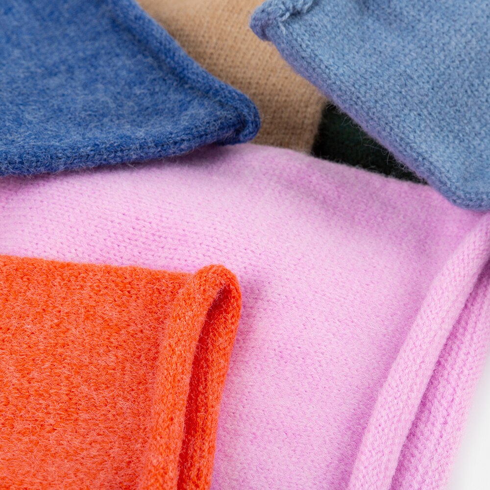 REAKIDS Inverno Sciarpa Del Bambino Per Le Ragazze E Ragazzi Carino Addensare Caldo O Anello Delle Donne Del Collare di Colore Solido del Cotone Lavorato A Maglia Sciarpa per L'uomo