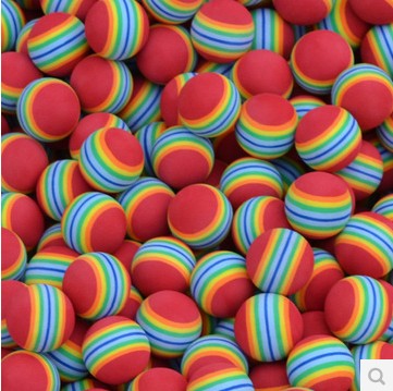 50 Stks/zak Regenboog Kleur Golf Training Foam Ballen Golf Swing Indoor Training Aids Praktijk Spons Foam Ballen: Rood