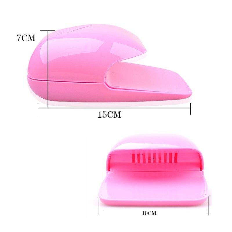 Mini nail art lufttørker neglelakktørker bærbar limtørker aa batterivifte nail art verktøy tørketrommel hurtigtørkende maskin reisetørker
