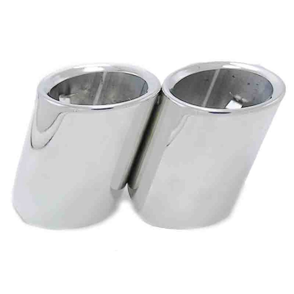 2pcs Voiture Couverture Embout de Silencieux D'échappement Tuyau En Acier Inoxydable Pour BMW Série 5 520i 523i 525i F10 F11 F07 E12 E28 E34 E39 E60 E61: 2pcs Silver