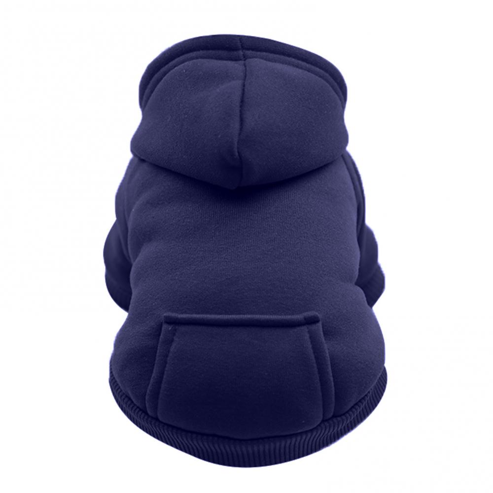 Sudadera con capucha para perro, ropa de dos patas para perros pequeños y medianos, Otoño e Invierno: XXL / Azul marino