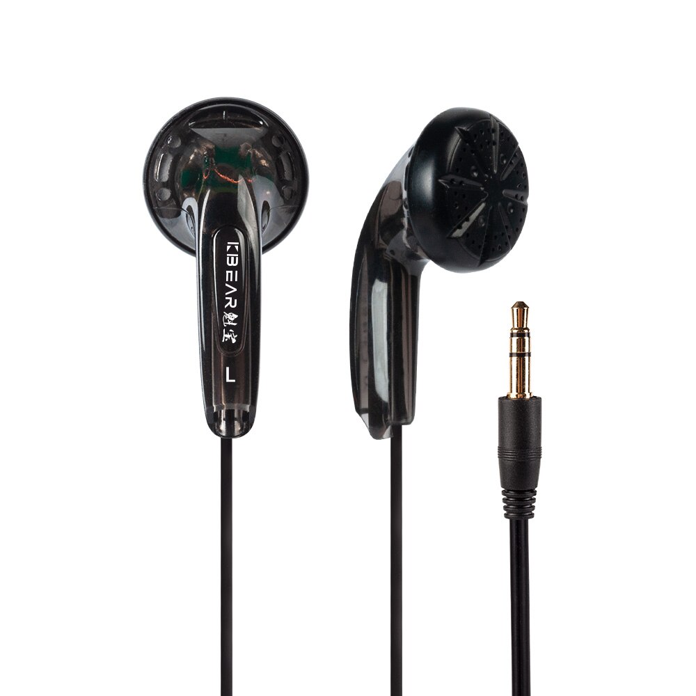 KBEAR Stellar 15.4mm dynamic driver earphone Hifi DJ Music earbuds with 3.5mm earplug KBEAR Knight KB04 Ks2: Clear Black