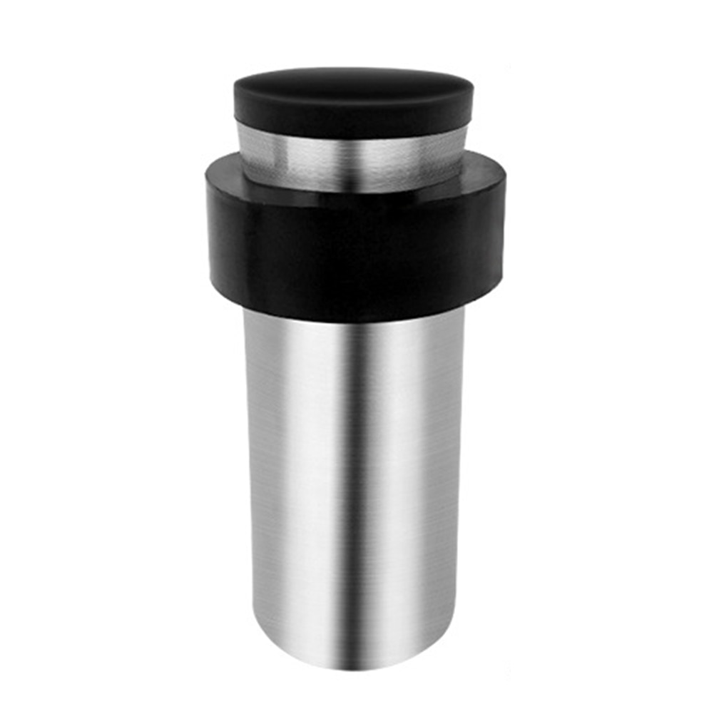 Stainless Steel Home Door Stopper Floor Protectors Furniture Bathroom Buffer Cylinder Rubber Wedge Glass Fixing Tool Punch Free