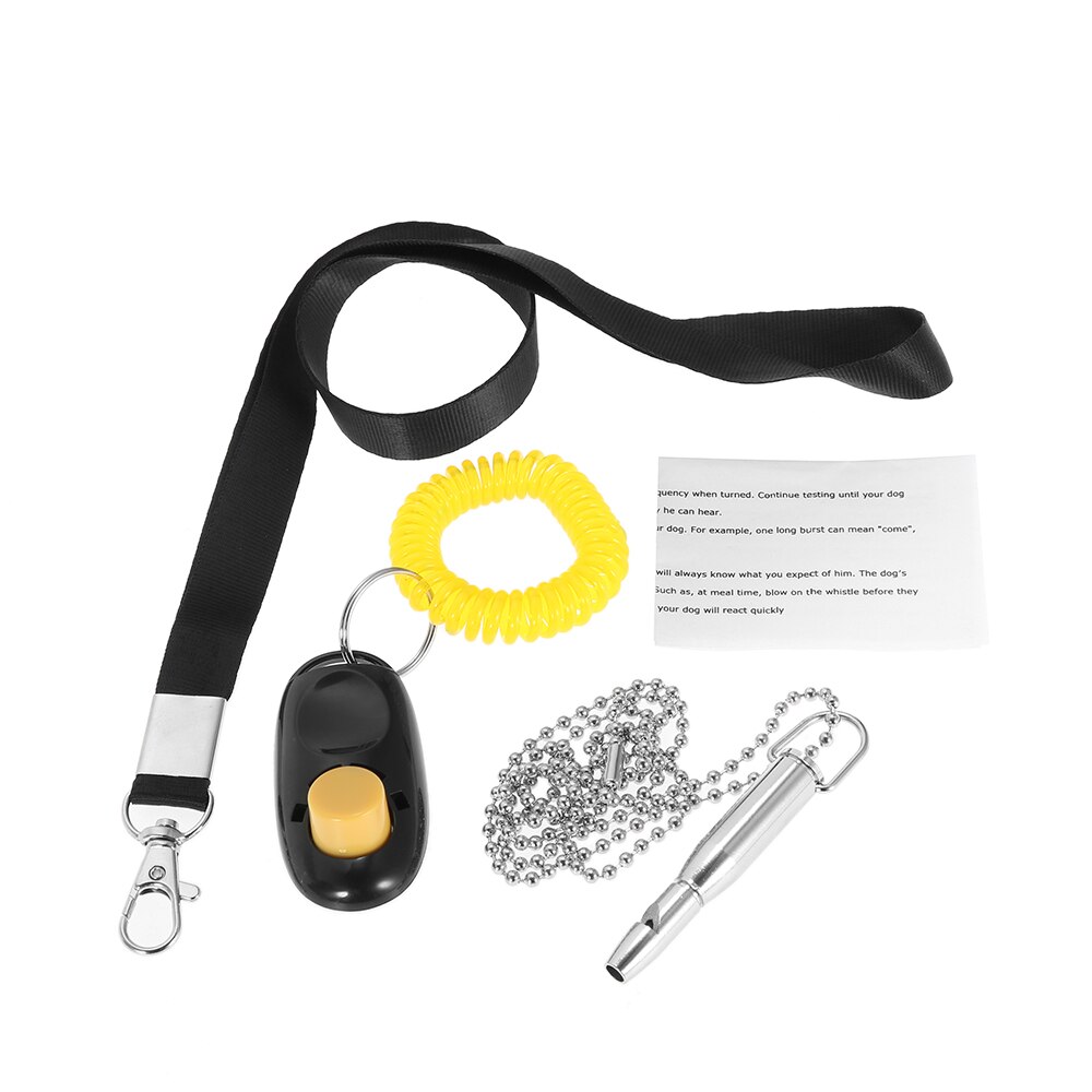 Hond Ultrasone Fluitje Training met Sleutelhanger voor Clicker Stille Blaf Lanyard Honden Kat Training Kit