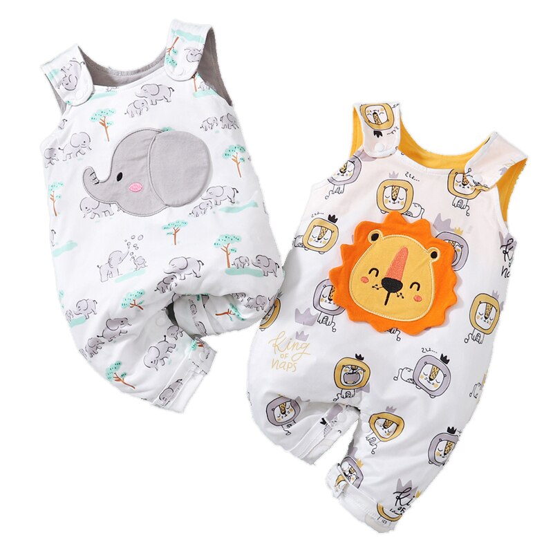 Unisex Baby Leuke Romper Cartoon Dier Patroon 2022 Mode Jarretel Jumpsuit Voor 0-18 Maanden Jongen Meisje Baby Peuter kleding