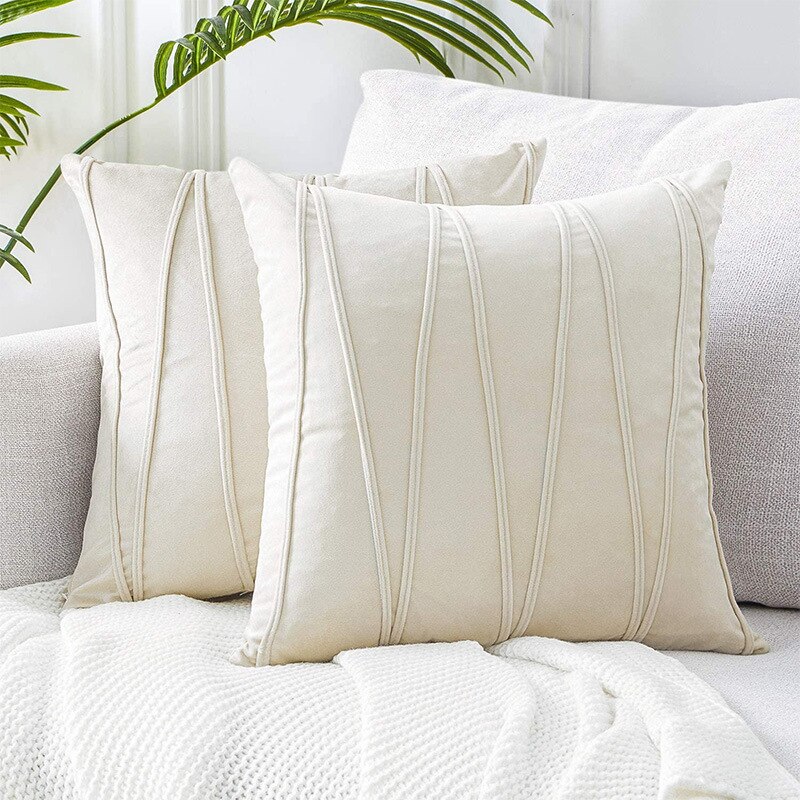 YAERTUN Set van 2 moderne decoratieve lumbale kussenhoezen, van kunstleer voor bank, bank en bed, 30,5 x 50,8 cm, bruin