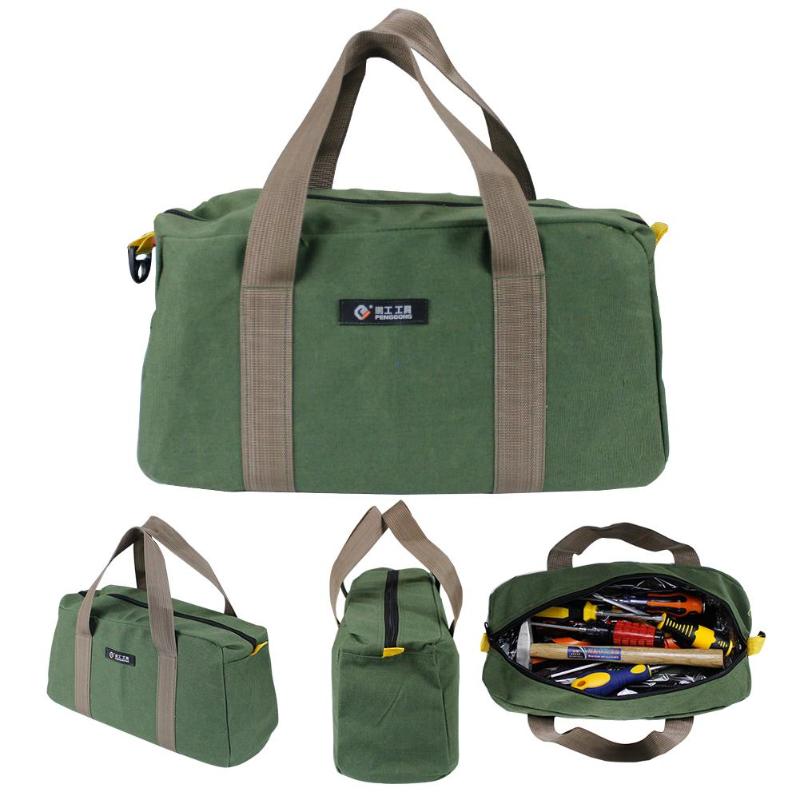 Canvas Waterproof Storage Hand Tool Bag Screws Nails Drill Bit Metal PartsTravel Makeup Organizer Pouch Bag Case Tool Bag