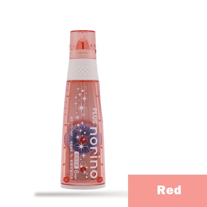 Plus Norino – rouleau de colle Star Point, adhésif Double face Portable, corps de couleur Transparent, pour Album journal Photo sûr F185: Red