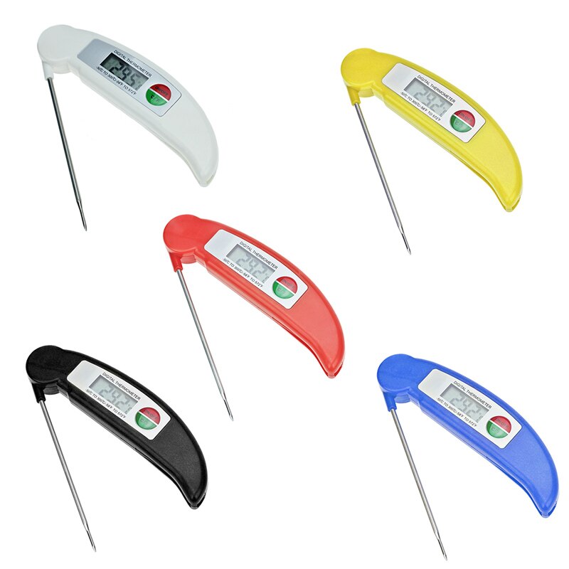 Foldable Food Thermometer Probe Digital BBQ Kitchen Meat Kitchen Thermometer Liquid Water Oil Temperature Gauge