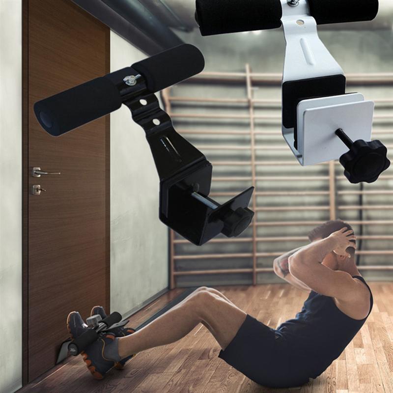 Dörr sit-ups hjälpmedel magtränare fitnessutrustning sit-ups buken bröst expander inomhus magtränare svart