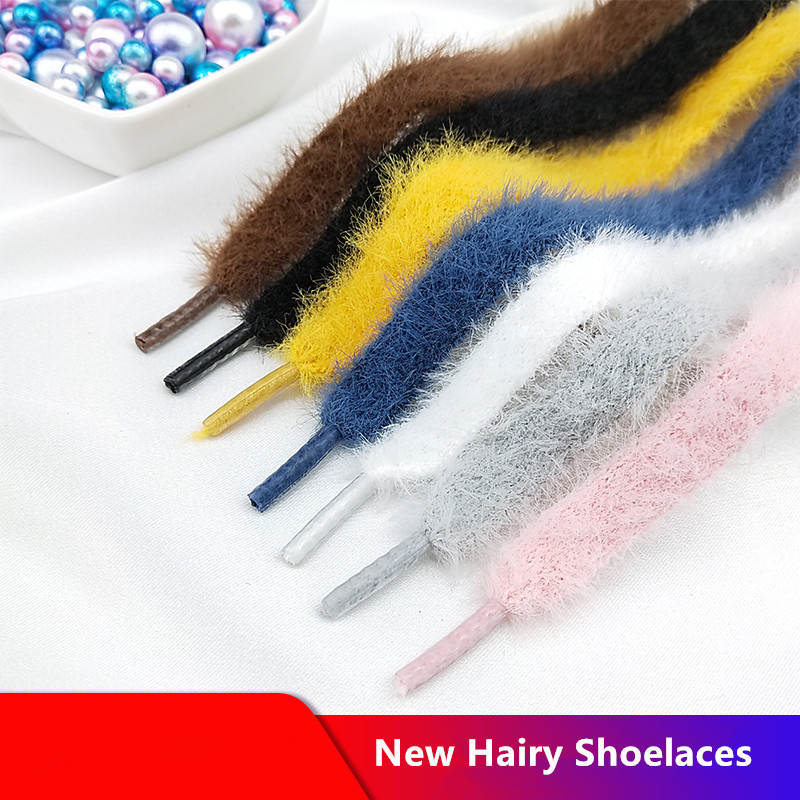 80 Cm/140 Cm Lengte 1 Cm Breedte Harige Oppervlak Schoenveters Vrouwen Mannen Zwart Geel Kleurrijke Lederen Sport Casual schoenen Veters