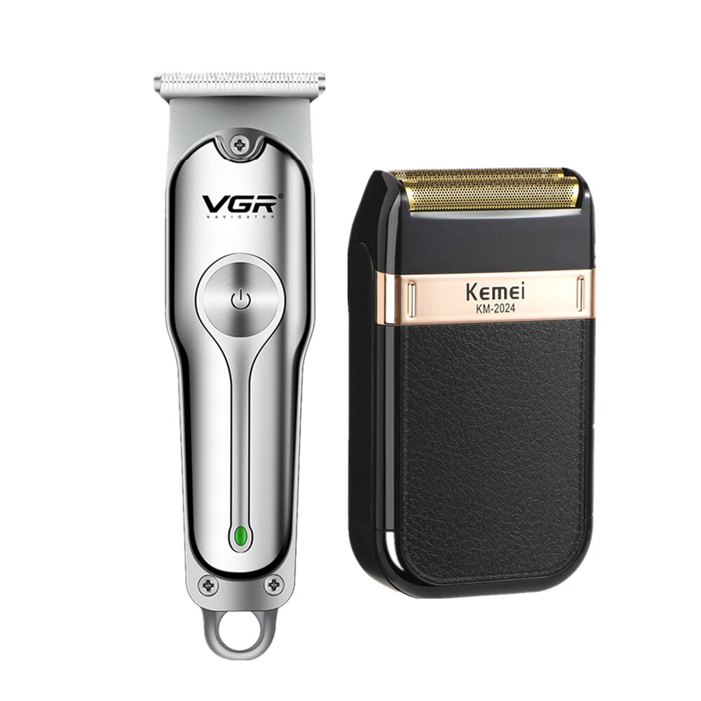 LCD Hair Cutting Machine Cordless Hair Clipper Barber Hair Clipper Electric Hair Clippers Beard Trimmers Mower: trimmer set 9