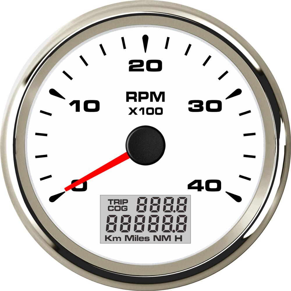 AD Universal 3000-8000RPM Tachometer Gauge Lcd Rev Counter With Trip Hour Meter Speed Ratio For Auto Truck Marine Boat Hourmeter: 902-00006 WS 4K