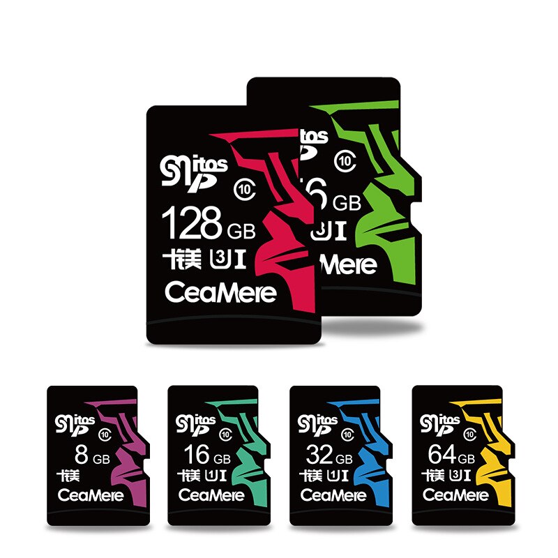 Ceamere Micro Memory SD card 32GB 64GB 128G 256GB Class10 U1 U3 High Speed Full Actual Capacity 32GB Micro TF SD Cards