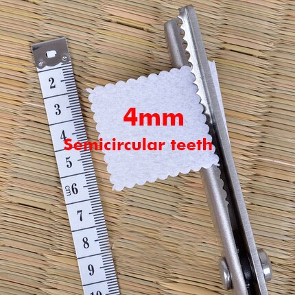 Sewing Cut 23.5cm Zig Zag Dressmaking Tailor Leather Handicraft Fabric Shear Pinking Scissor Textile DENIM DIY Upholstery Tool s: 4mm Semicircular
