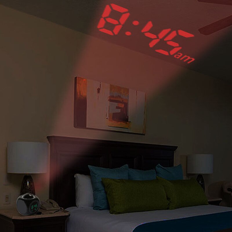 Neue Wecker Digital LCD Display Stimme Sprechen LED Projektion Temperatur Decor Hallo 888