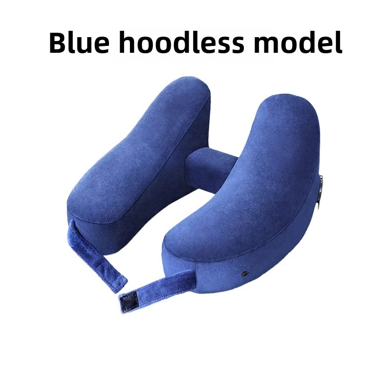 Przenośna podróżna nadmuchiwana poduszka strąk kark w kształcie litery H Wysokiej jakości poduszka podtrzymująca szyję w standardzie lotniczym dla niemowląt i dorosłych: czarny
