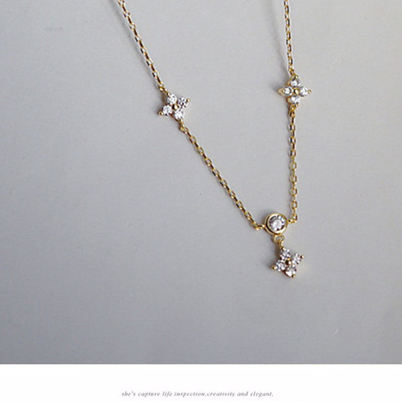 Collar de trébol de la suerte S925, Gargantilla con certificado de cuatro hojas, colgante de plata de ley sólida, joyería fina para mujer, de boda