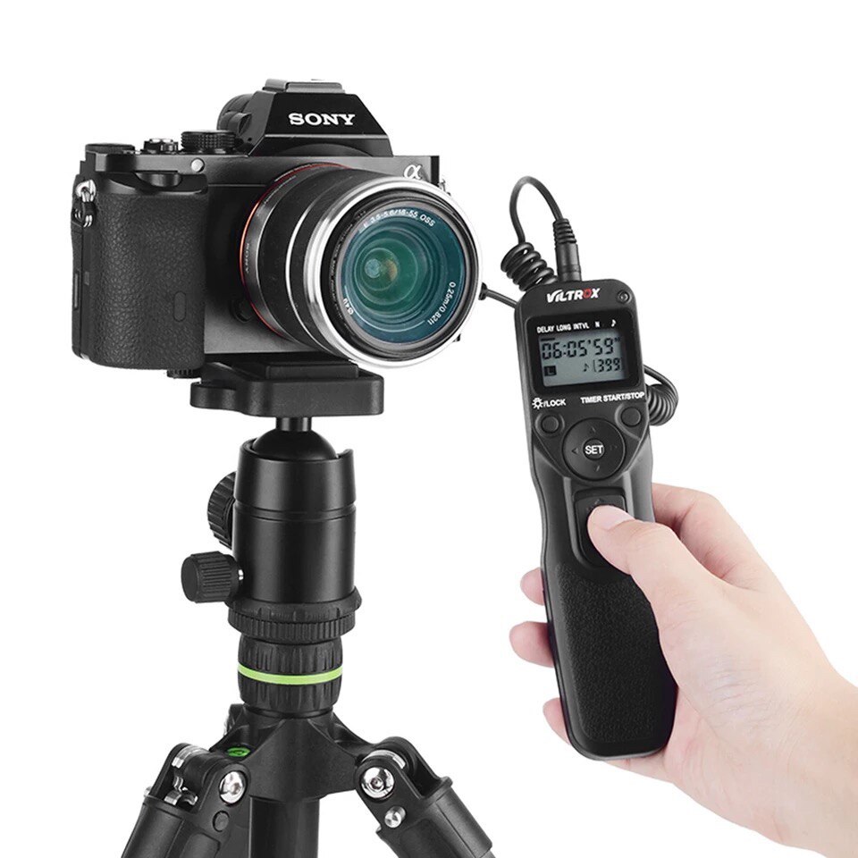 VILTROX Timer Remote Control Shutter Time Lapse Intervalometer with MC-S1 Cable used for SONY A99 A77 A580 A57 A590