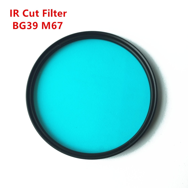 67mm ir cut filter  bg39 blå optisk glas bruges til kamera farvekorrektion for at eliminere det røde lys