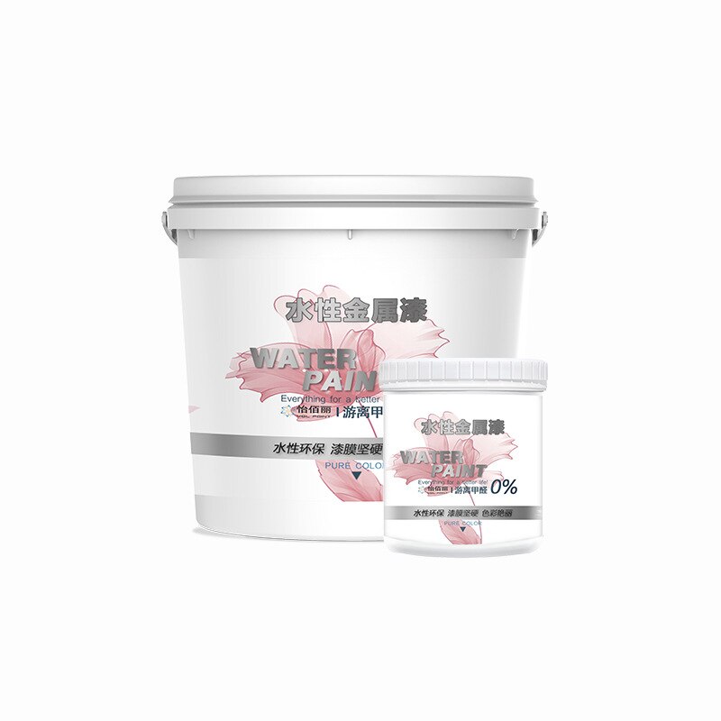 Water-based metallic paint, clean taste, environmental protection, anti-rust renewal paint, household ironware paint, iron door