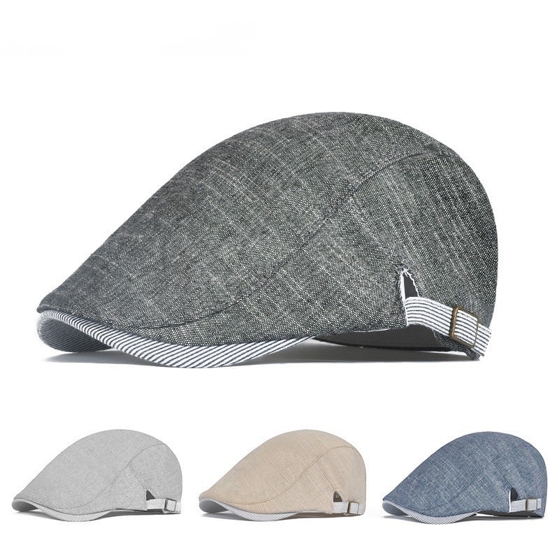 Voksen sommer tynd vedbend cap mandlige afslappet bomuld newsboy hat mand og kvinde seje beret hætter