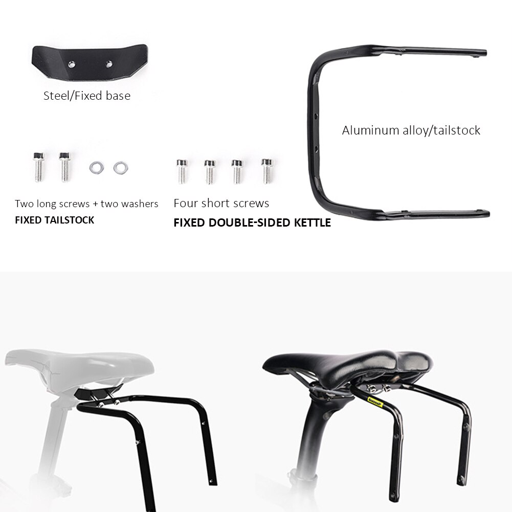 Soporte estabilizador para SILLÍN de bicicleta, soporte de montaje para asiento trasero, portaequipajes para bicicleta, accesorios para bicicleta, 1 Juego