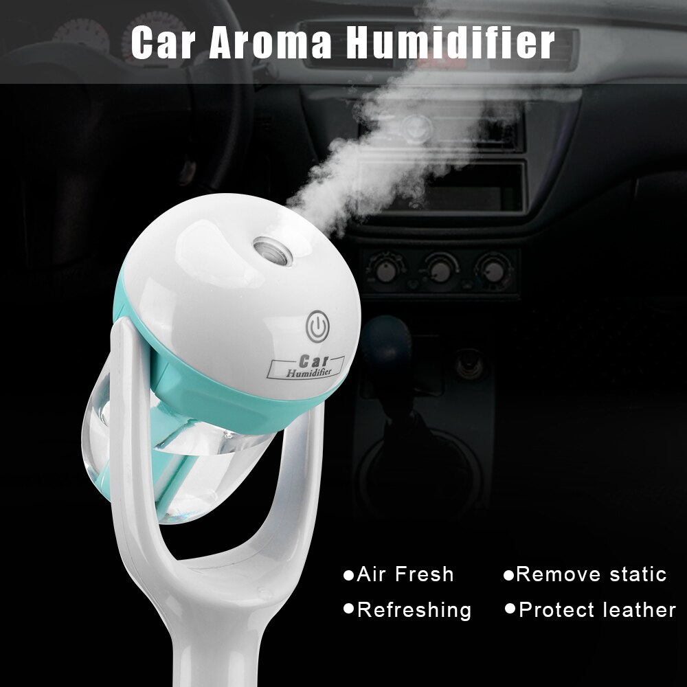 LEEPEE 12V Mini Air Freshener Essential Oil Aroma Diffuser Air Purifier Aromatherapy Mist Maker Car Steam Humidifier