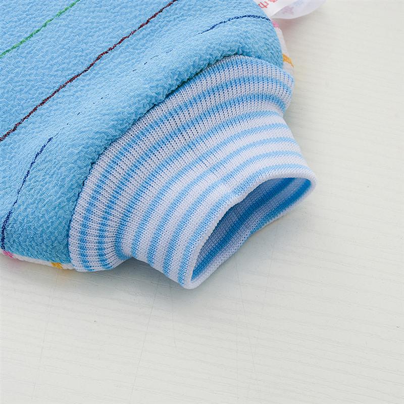 4 stk/pakke badevaskehåndklæder eksfolierende handsker bodyscrubber handske badeluffer scrubs til brusebad (tilfældig farve)