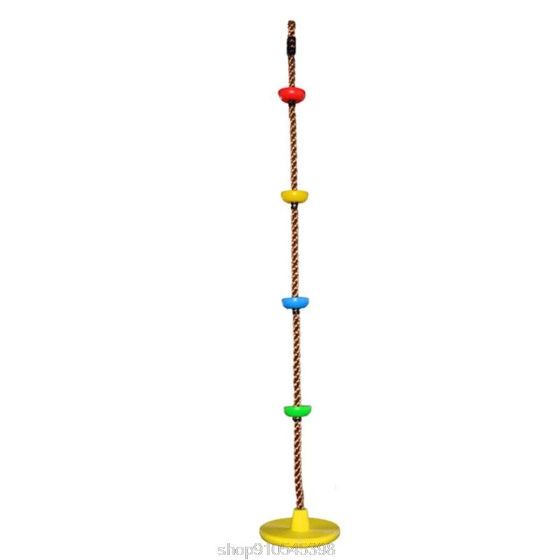 Robuster Kunststoff Schaukelsitz - Kletterseil mit Scheibe - Outdoor-Spiel für Kinder ab 3 J.