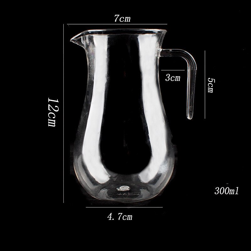 PC acrylique jus de fruits pot plastique rouge vin distributeur Transparent théière verre lait café bouilloire tasse à mesurer décanteur liqueur: 300ml