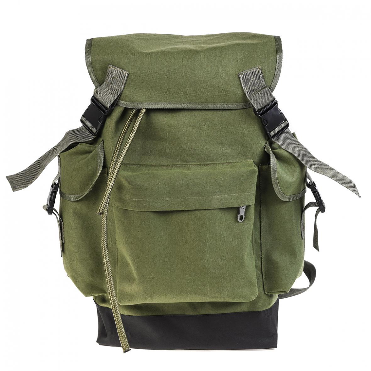 Bolsa de lona verde del ejército multifuncional de gran capacidad de 70l para pesca de carpa, mochila duradera y resistente al desgaste.